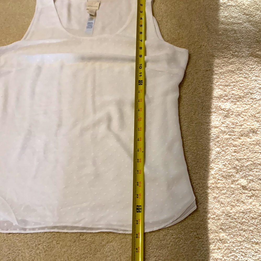 Chico’s White Fully Lined Shell With Tiny Circle … - image 7